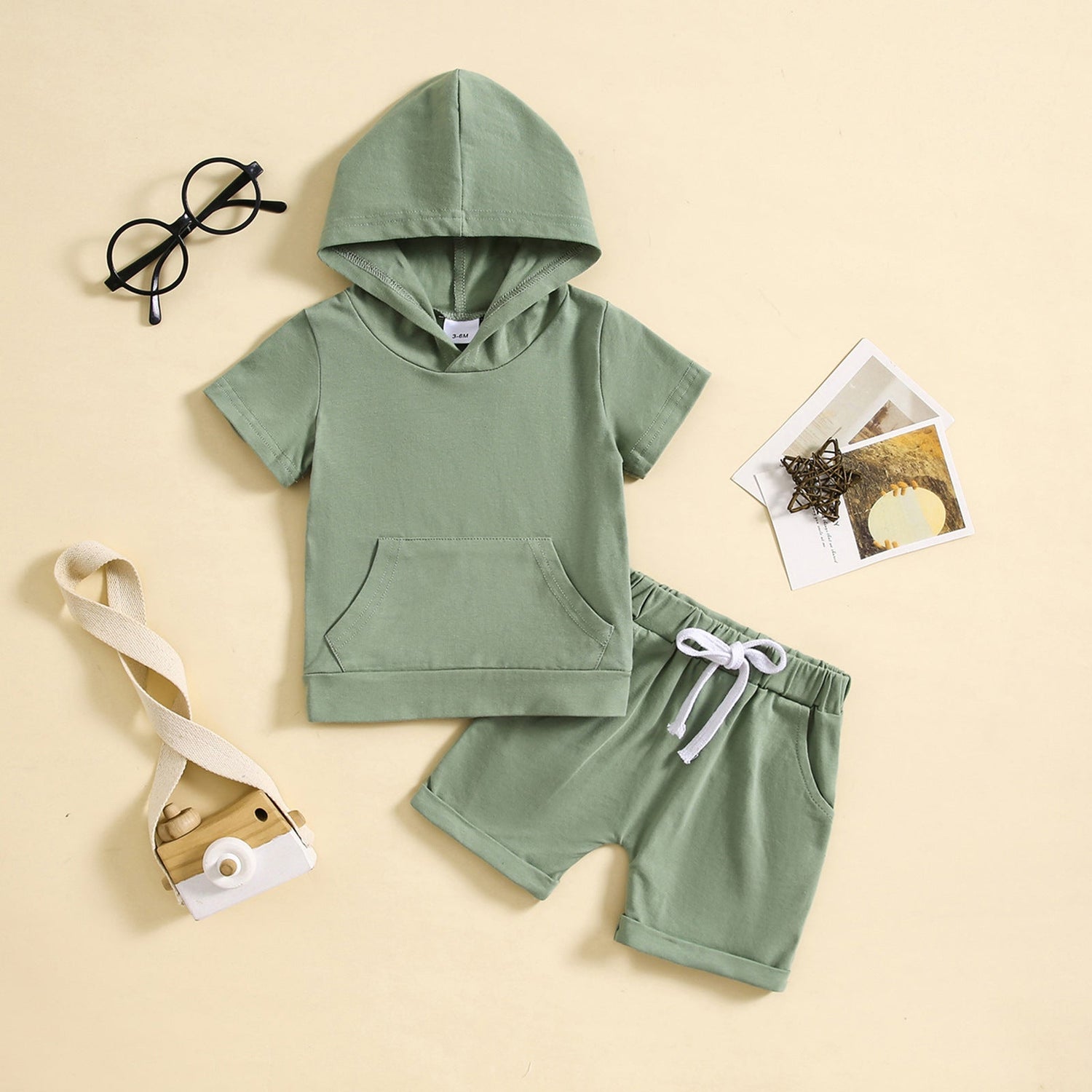 Children's Short Sleeve Shorts Two-Piece Sports