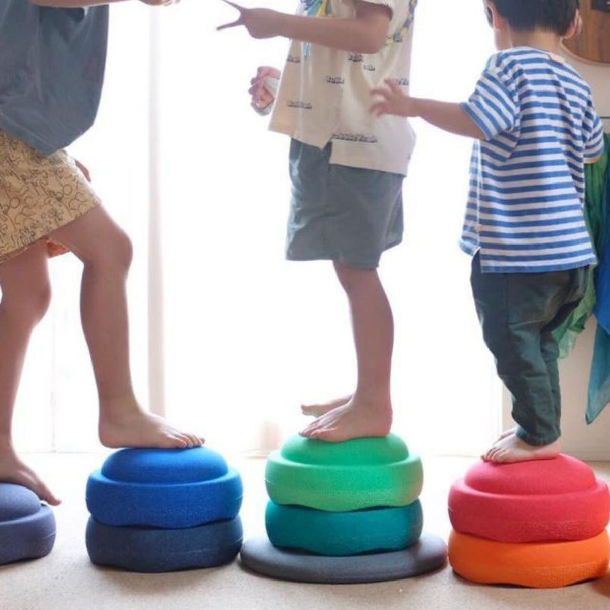 Rainbow River Crossing Stone Children's Balance Training Puzzle Toy - Cindi Book