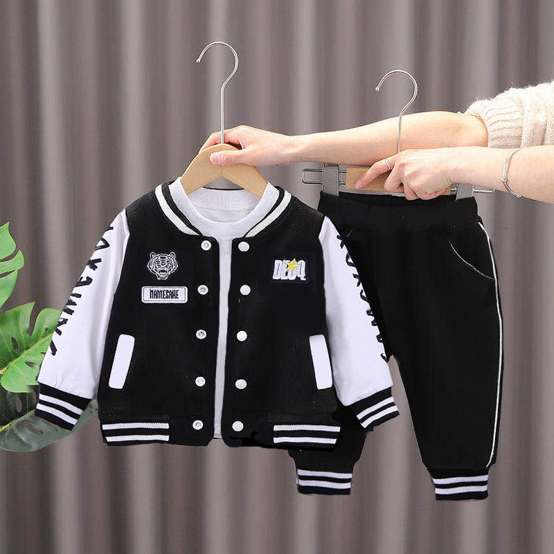 Boys Baseball Jacket Korean Two-piece Set - Cindi Book