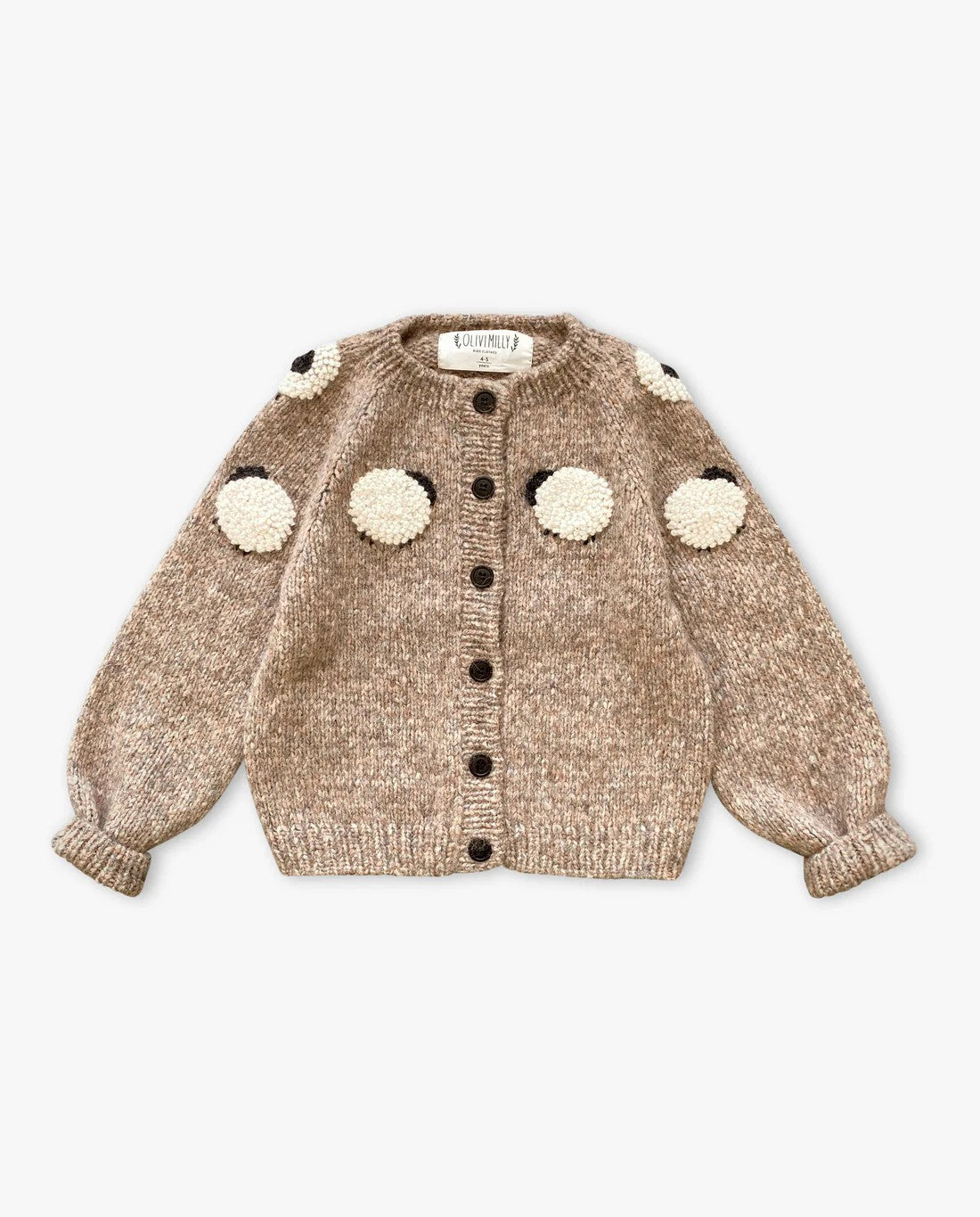 Wool Blend Heavy Embroidery Long-sleeve Cardigan Sweater - Cindi Book