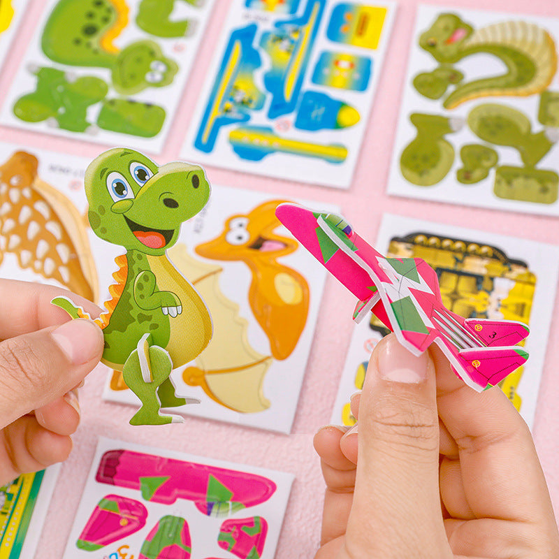 Cartoon Dinosaur 3D Puzzle Model Children DIY Handmade - Cindi Book