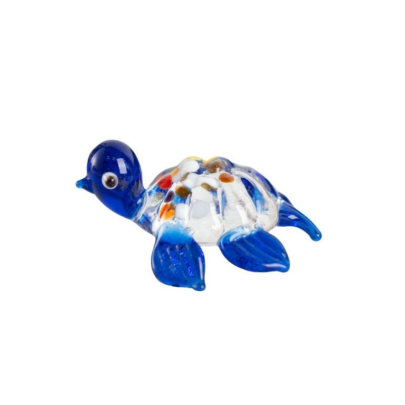 Handmade Glass Craft Little Turtle Ornament - Cindi Book