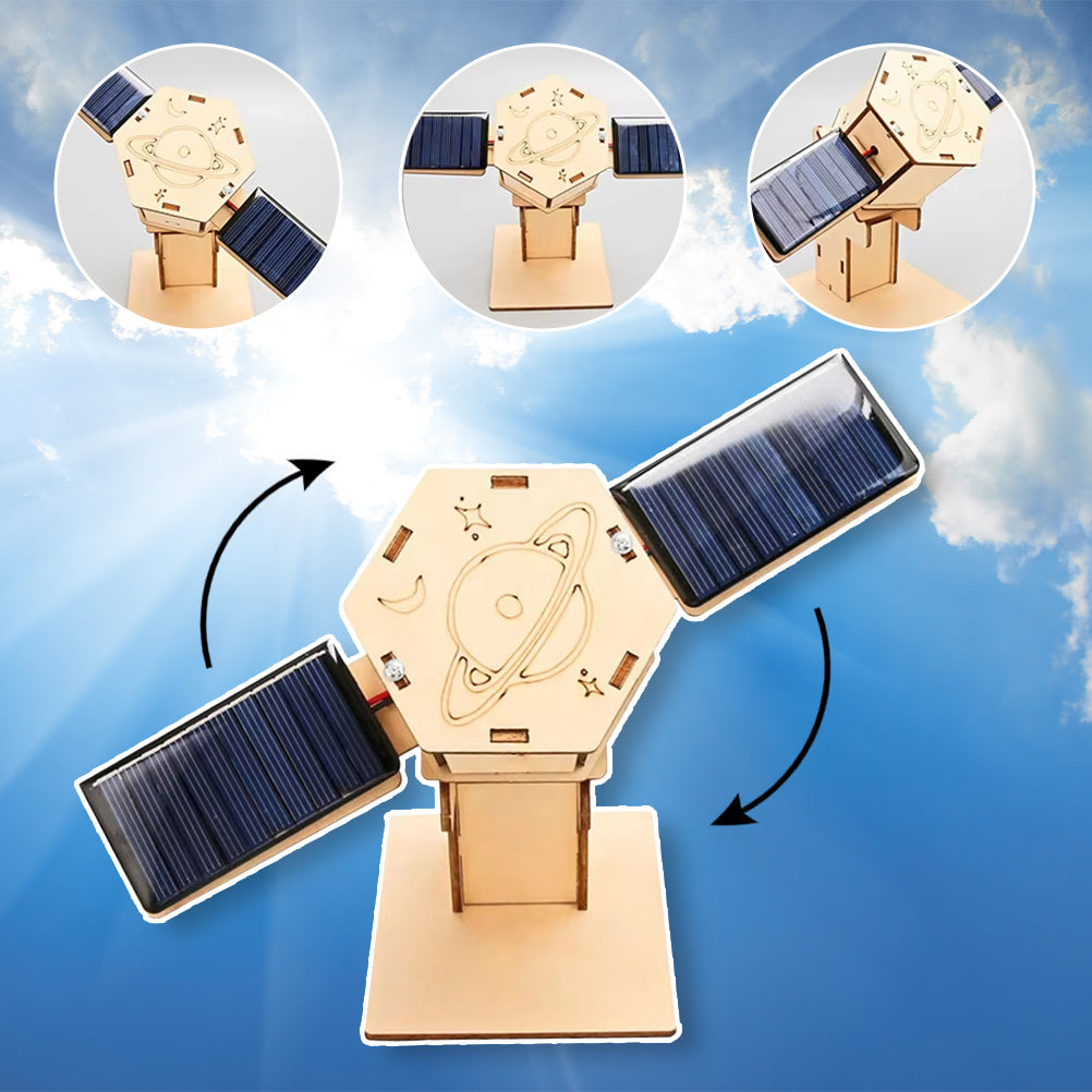 Diy Technology Small Production Stem Experimental Teaching Aids Space Model Artificial Satellite Educational Toys Solar Power Toy Kit Science - Cindi Book
