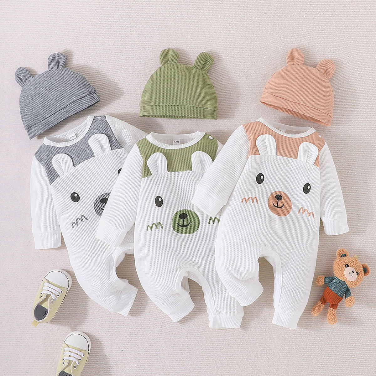 Long Sleeve Jumpsuit Hat Jumpsuit Children's Clothing - Cindi Book