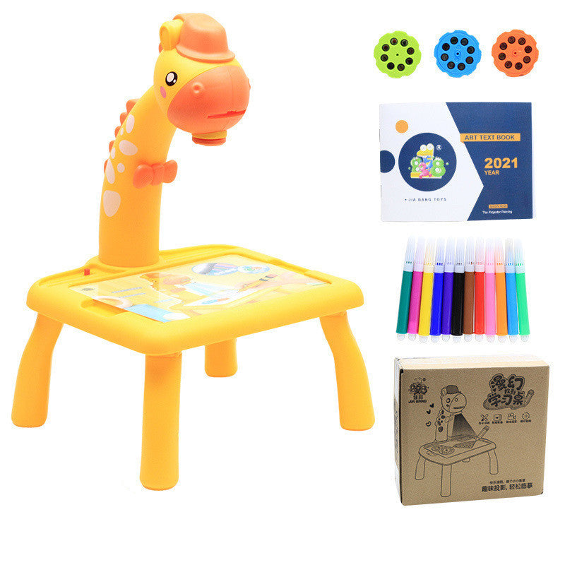 Children LED Projector Art Drawing Table Toys Painting Board Desk - Cindi Book