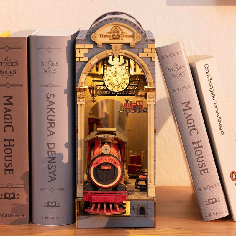 Robotime Rolife DIY Book Nook Wooden Miniature Doll House Light For Bookshelf Insert Furniture - Cindi Book