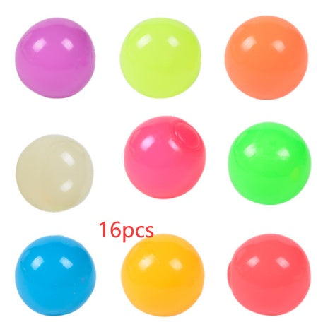 Luminous Sticky Ball Toys Sticky Wall Home Party Games Glow In The Dark Novelty Toys Decompression Squeeze Toy - Cindi Book