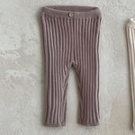 Infant Toddler Home Wearable Sunken Stripe Knitted Leggings - Cindi Book