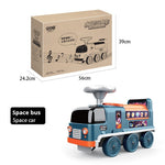 Children's Space Bus Fire Police Electric Toys Can Sit People - Cindi Book