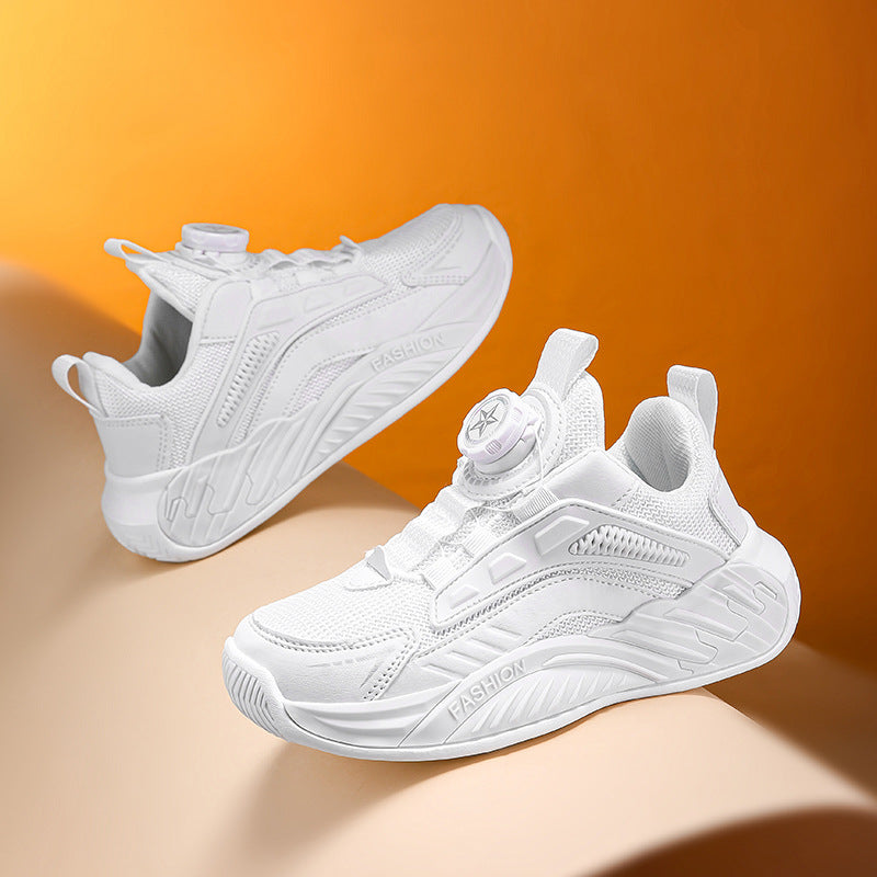 New Autumn Non-Slip Soft-Soled Running Sneakers With Rotating Buckles For Older And Teenage Kids - Cindi Book