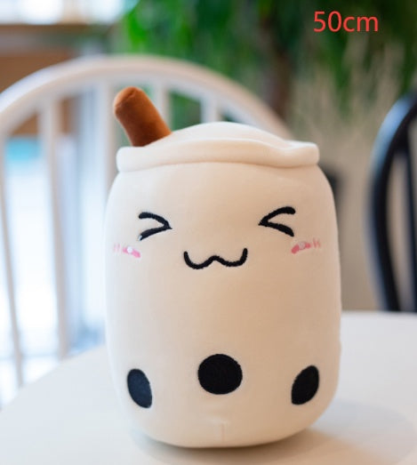 Cute Fruit Drink Plush Stuffed Soft Strawberry Milk Tea Plush Boba Tea Cup Toy Bubble Tea Pillow Cushion Kids Gift - Cindi Book