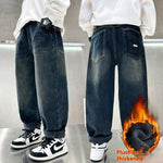 Korean Style Big Children Thick Warm Pants - Cindi Book
