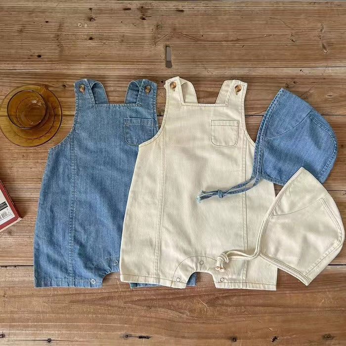 Baby Denim Overalls With Suspenders Casual Sleeveless Vest - Cindi Book