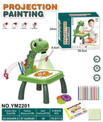 Children LED Projector Art Drawing Table Toys Painting Board Desk - Cindi Book