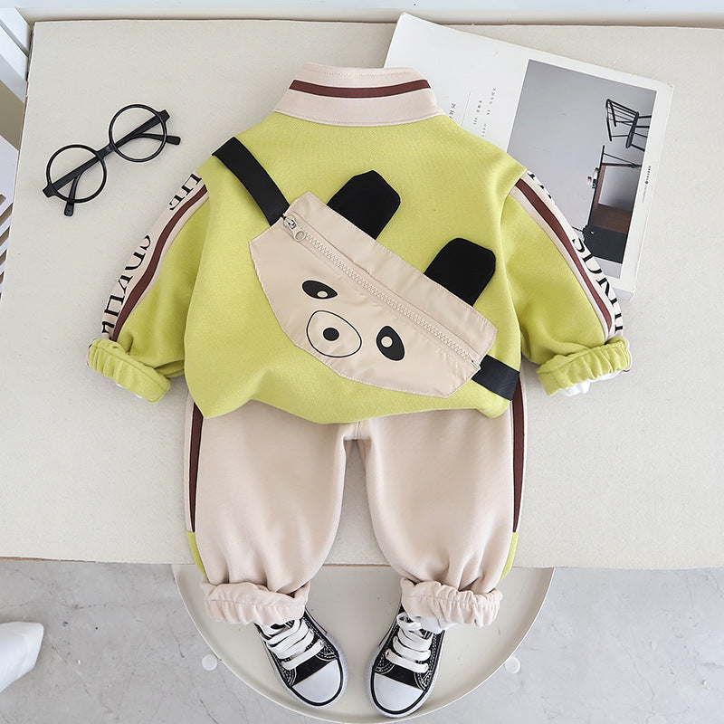 Spring Children's Clothing Boys Hoodie Jacket Long Sleeve Three-piece Suit - Cindi Book
