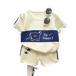 Children's Short Sleeve Striped Suit Girls Boys - Cindi Book