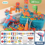 Electric Screw Screwdriver Toolbox Children's Toy Educational Detachable Assembly Screwdriver Electric Drill Set - Cindi Book