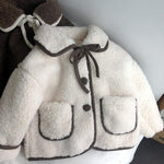 Lamb Wool Baby Turn-down Collar Coat Children's Thickened Cotton-padded - Cindi Book