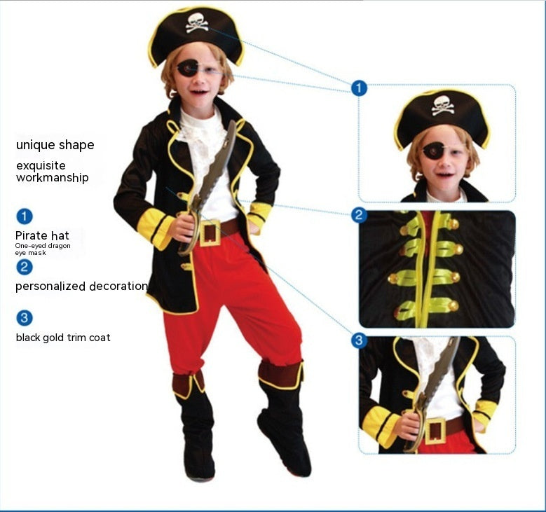 Children's Pirate Costume Costume Cosplay Role Play Party - Cindi Book