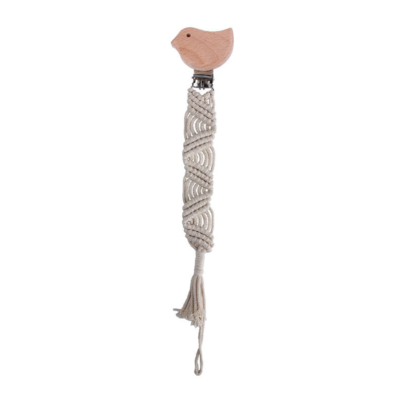 Beech Animal Anti-dropping Toy Teether Children's Hand-woven Pacifier Rope - Cindi Book