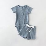 New Fashion Summer Round Neck Short Sleeves Blouse And Pants - Cindi Book