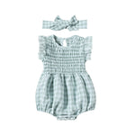 Summer Baby Girl Sweet Plaid Newborn Jumpsuit - Cindi Book