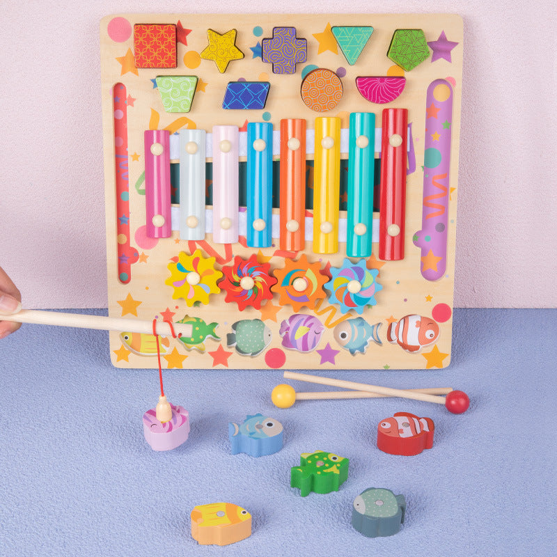 Baby Busy Board DIY Accessories Fruit Games Wooden Toys