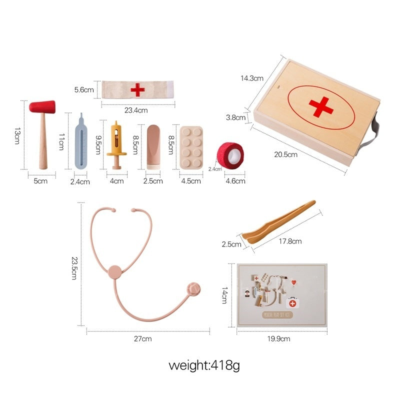 Children Play House Little Doctor Toy Doctor Stethoscope Educational Toy Suit - Cindi Book
