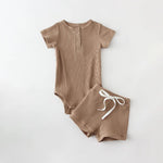 Two-piece Boys' Summer Round Neck Romper Suit - Cindi Book