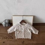 Hollow Out Coat Bow Lace Nine-quarter Sleeve Girl - Cindi Book
