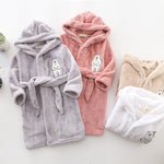 Flannel Bathrobe Boys' Home Wear With Hood - Cindi Book