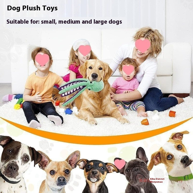 Plush Pet Toy With Squeaking Teeth Of Pet Six Clawed Fish - Cindi Book