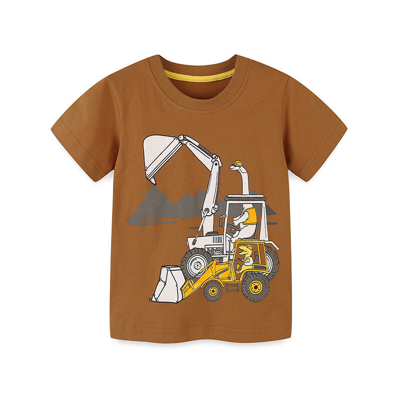 European And American Style Fashion Car Printing Short Sleeve - Cindi Book