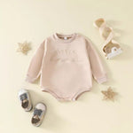 Children Alphabet Embroidery Long-sleeve Jumpsuit - Cindi Book