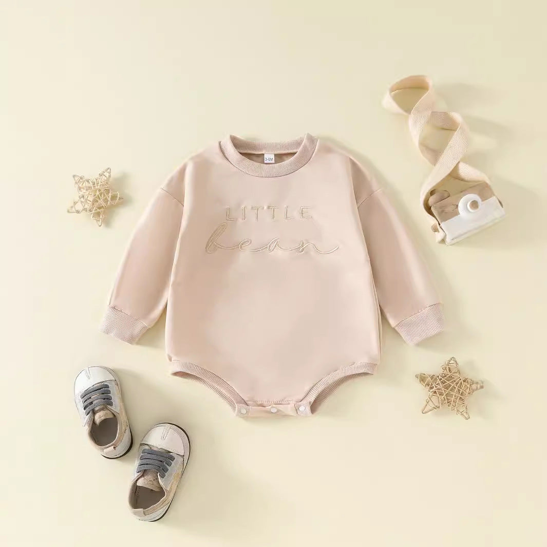 Children Alphabet Embroidery Long-sleeve Jumpsuit - Cindi Book
