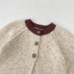 Baby Dot Yarn Ruffled Knitted Cardigan Coat Knitted Bell-bottom Pants - Cindi Book