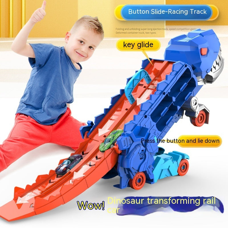 Tyrannosaurus Dinosaur Deformation Track Gliding Car - Cindi Book