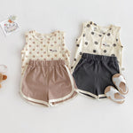 Fashion Camisole Solid Color Shorts Two-piece Set - Cindi Book