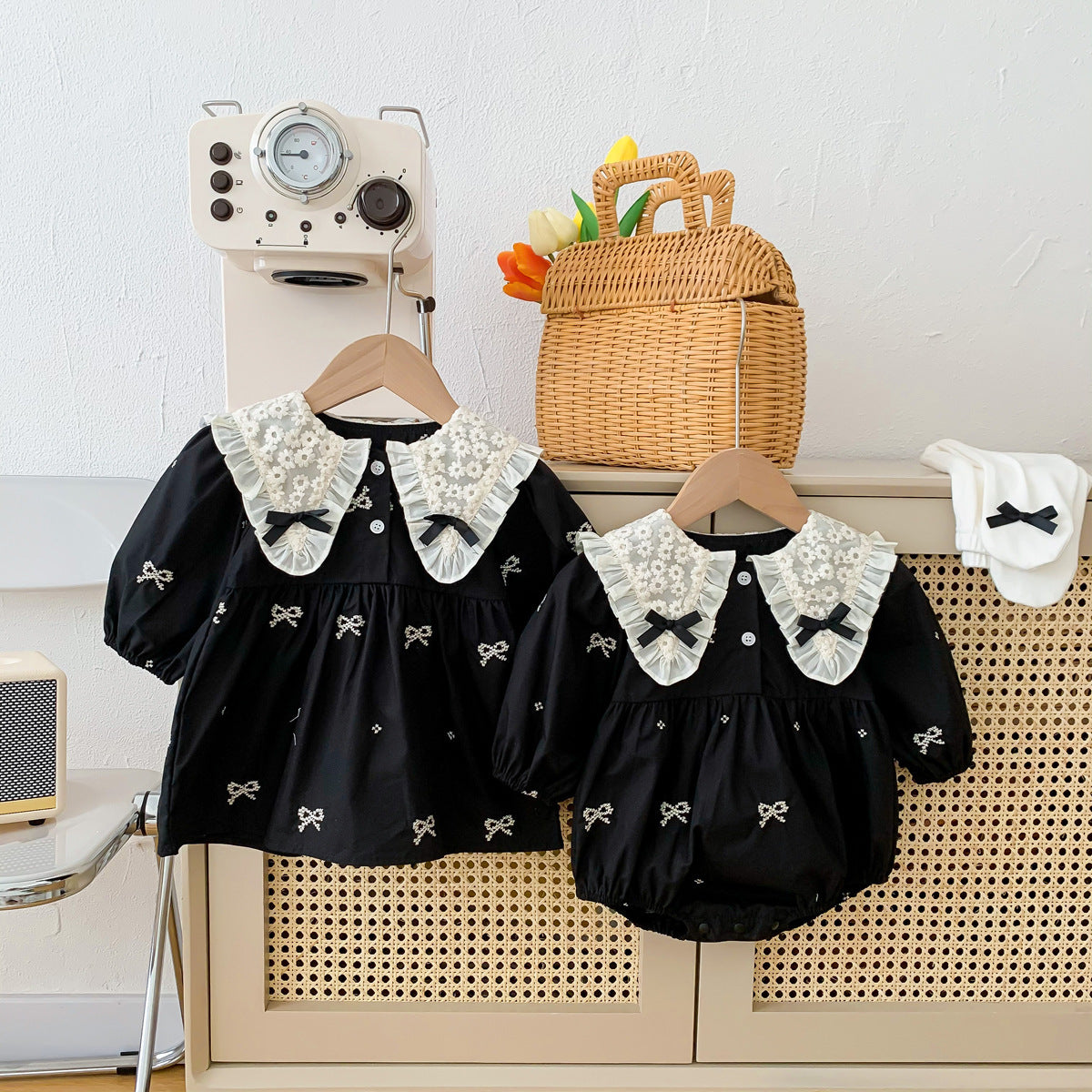 Autumn Clothes Baby's Gown Doll Collar Lace Embroidery - Cindi Book