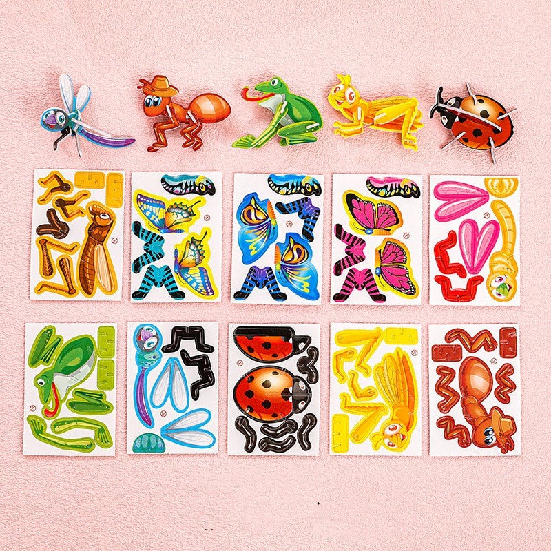 Cartoon Dinosaur 3D Puzzle Model Children DIY Handmade - Cindi Book