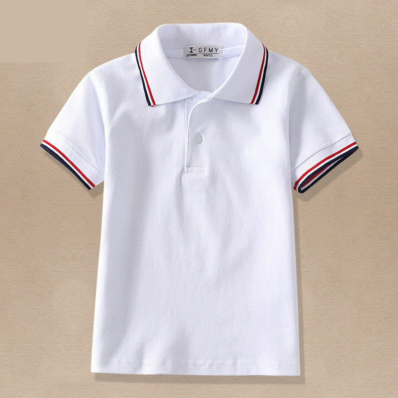 CUHK Childrens White Lapel T Shirt - Cindi Book