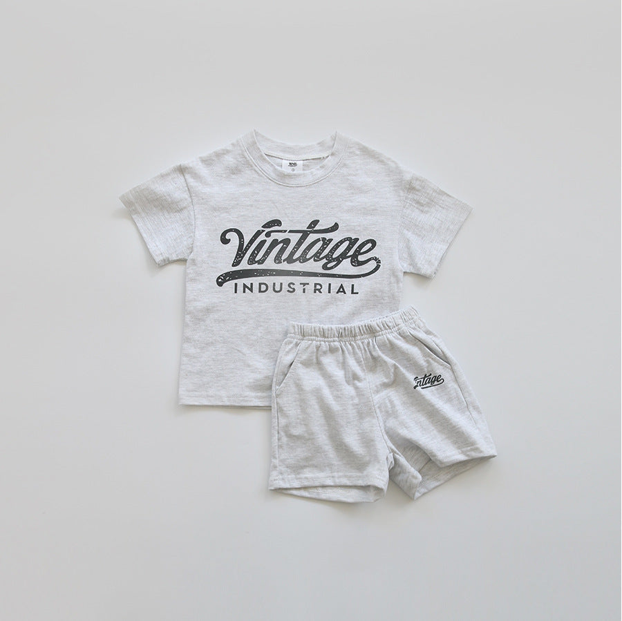 Sports And Leisure Suit Baby Western Style Cotton Letters Suit - Cindi Book