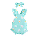 Short Sleeve Casual Rompers Jumpsuit Girls With Headdress - Cindi Book