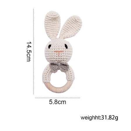 Baby Rattle Hand Woven Cartoon Animal Bracelet Newborn Soothing Doll - Cindi Book