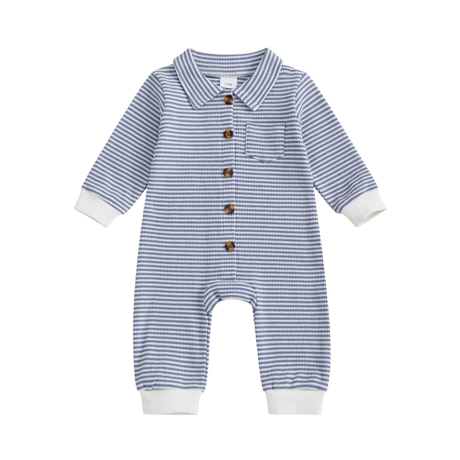 Babies' Jumpsuit Front Open Single-breasted Knitted Long Sleeve - Cindi Book