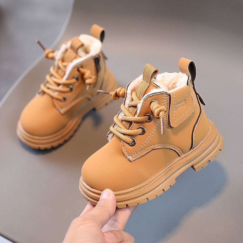 Baby Soft Bottom Short Boots High-top With Velvet Thickening Thermal Cotton Shoes - Cindi Book