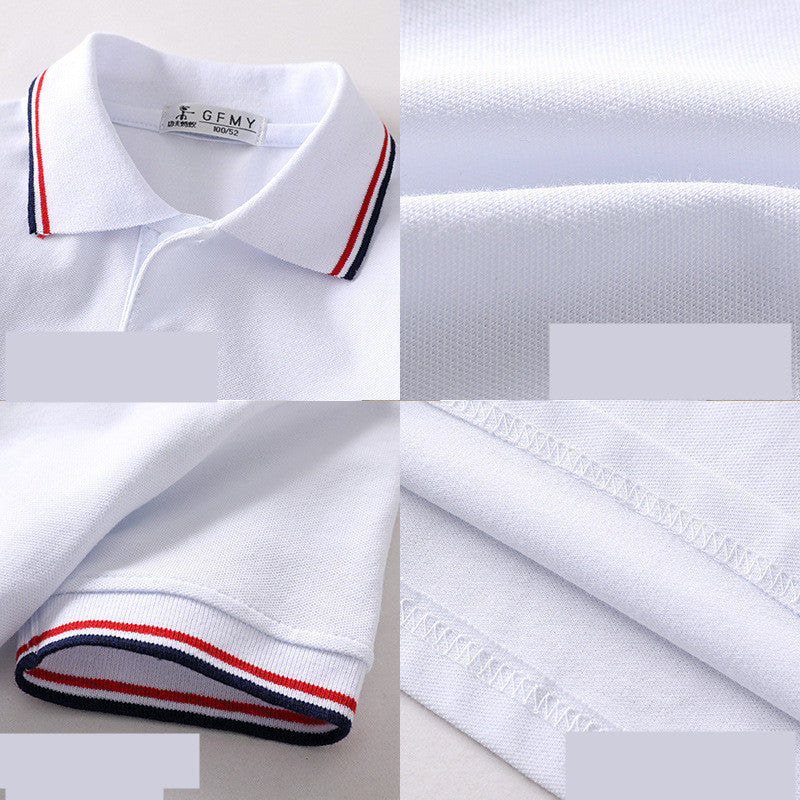 CUHK Childrens White Lapel T Shirt - Cindi Book