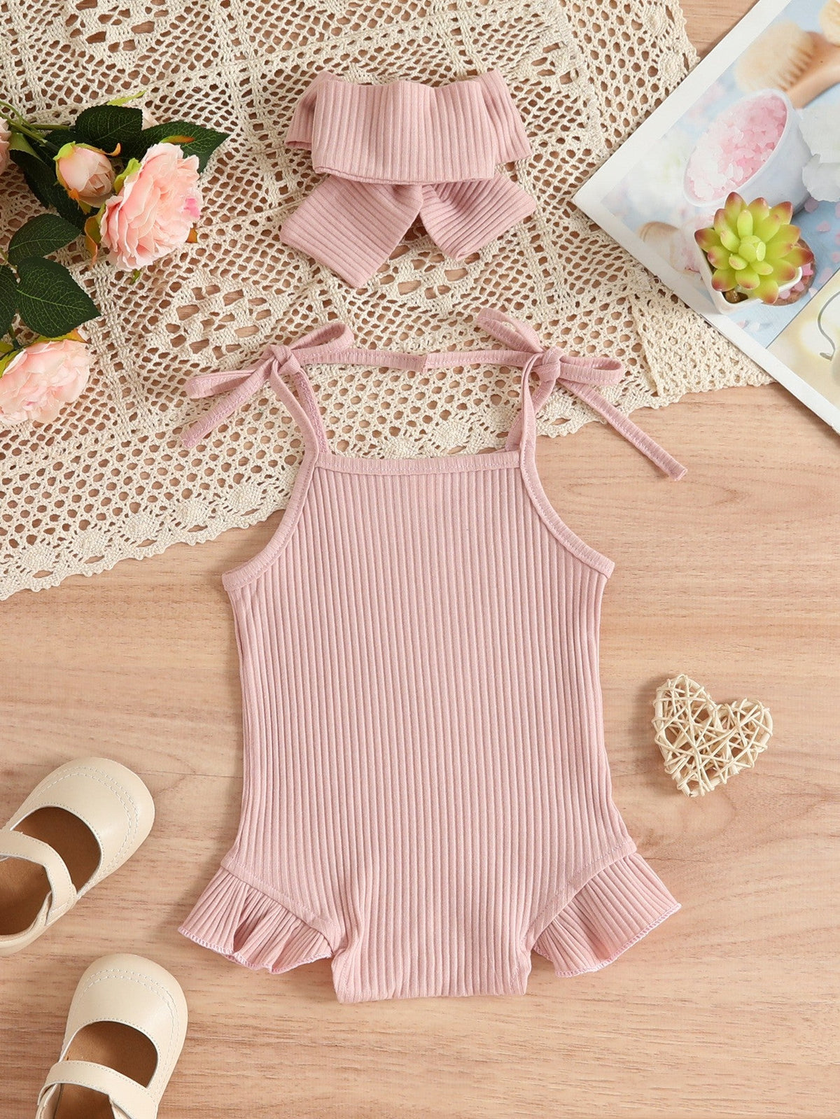 Baby Triangle Rompers Tether Strap Romper - Cindi Book