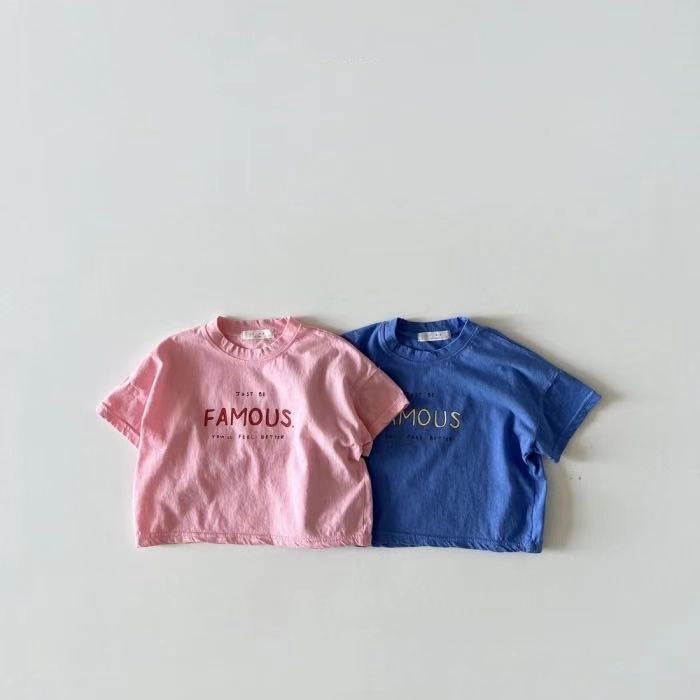 Letter Crew Neck Short Sleeve Simple - Cindi Book