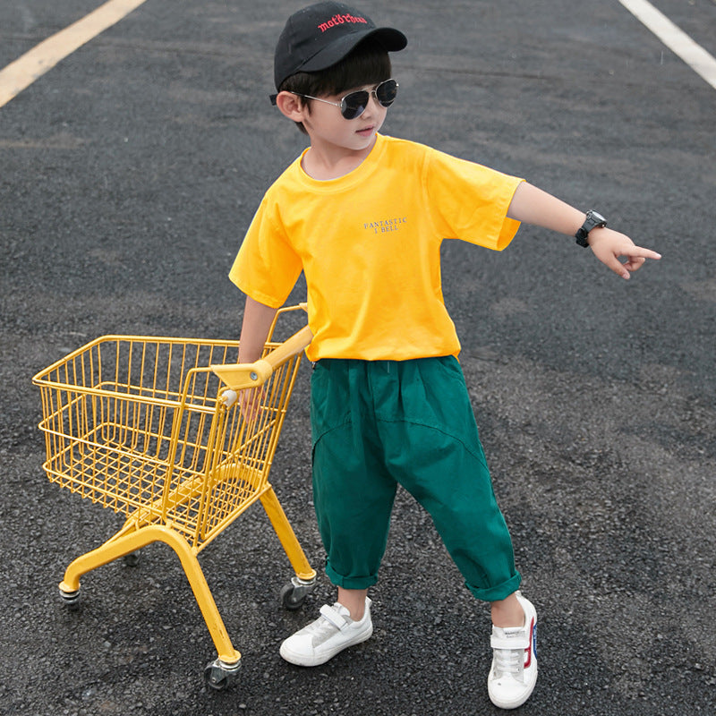 Children's Clothing Boys Summer Suits Western-style Clothes Boys Summer Handsome Short Sleeves - Cindi Book